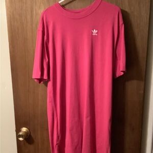 adidas Hot Pink T-Shirt Dress with Trefoil Logo